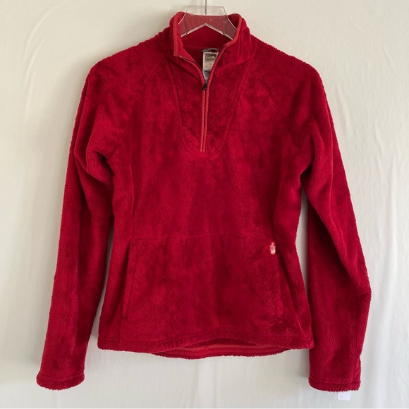 The North Face Jackets & Blazers - The North Face Fuzzy Red Jacket Size S
